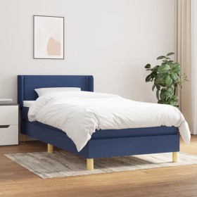 Box spring bed with blue fabric mattress 80x200 cm by vidaXL, Beds and slatted bases - Ref: Foro24-3130151, Price: 290,39 €, ...