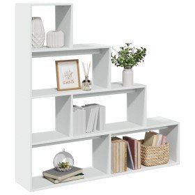 Librería divisora 4 niveles madera blanca 143,5x29x143,5 cm en Librerías y estanterías | Comprar online en Foro24