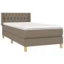 Box spring bed with taupe gray fabric mattress 90x200 cm by vidaXL, Beds and slatted bases - Ref: Foro24-3130485, Price: 314,...