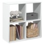 Librería biombo blanco 69,5x29x69,5 cm madera de ingeniería