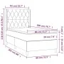 Box spring bed with blue fabric mattress 80x200 cm by vidaXL, Beds and slatted bases - Ref: Foro24-3132191, Price: 361,15 €, ...