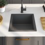 Fregadero de cocina hecho a mano acero inoxidable negro