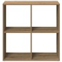 Librería divisora madera roble artisan 69,5x29x69,5 cm