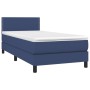 Boxspringbettmatratze und LED-Leuchten aus blauem Stoff 80x200 cm von vidaXL, Betten und Lattenroste - Ref: Foro24-3133035, P...