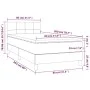 Boxspringbett-Matratze und LED-Leuchten aus dunkelbraunem Stoff, 80 x 200 cm von vidaXL, Betten und Lattenroste - Ref: Foro24...