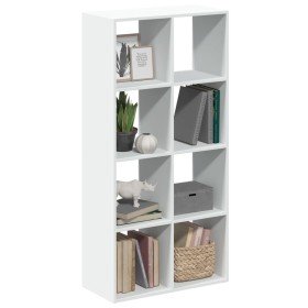 Librería biombo blanco 69,5x29x137,5 cm madera de ingeniería