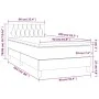 Box spring bed with mattress and LED lights taupe gray fabric 90x200 cm by vidaXL, Beds and slatted bases - Ref: Foro24-31333...