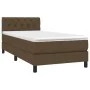 Boxspringbettmatratze und LED-Leuchten dunkelbrauner Stoff 80x200cm von vidaXL, Betten und Lattenroste - Ref: Foro24-3133352,...