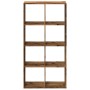 Librería divisor madera ingeniería envejecida 69,5x29x137,5 cm