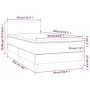 Box spring bed with mattress and LED lights taupe gray fabric 90x200 cm by vidaXL, Beds and slatted bases - Ref: Foro24-31335...