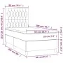 Box spring bed with mattress and LED lights taupe gray fabric 90x200 cm by vidaXL, Beds and slatted bases - Ref: Foro24-31356...