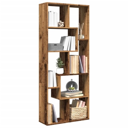 Librería divisora madera ingeniería envejecida 67x25x161,5 cm