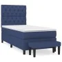 Cama box spring con colchón tela azul 80x200 cm de vidaXL, Camas y somieres - Ref: Foro24-3136795, Precio: 390,50 €, Descuent...