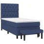 Box spring bed with blue fabric mattress 80x200 cm by vidaXL, Beds and slatted bases - Ref: Foro24-3136795, Price: 390,50 €, ...