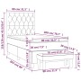 Box spring bed with blue fabric mattress 80x200 cm by vidaXL, Beds and slatted bases - Ref: Foro24-3136795, Price: 389,50 €, ...