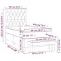 Box spring bed with blue fabric mattress 80x200 cm by vidaXL, Beds and slatted bases - Ref: Foro24-3136795, Price: 390,50 €, ...