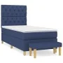 Box spring bed with blue fabric mattress 80x200 cm by vidaXL, Beds and slatted bases - Ref: Foro24-3137355, Price: 366,24 €, ...