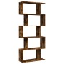 Librería divisora 5 niveles madera roble ahumado 70x24x161 cm