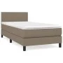 Box spring bed with taupe gray fabric mattress 90x200 cm by vidaXL, Beds and slatted bases - Ref: Foro24-3139949, Price: 303,...