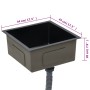 Fregadero de cocina hecho a mano acero inoxidable negro