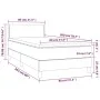 Box spring bed with blue fabric mattress 80x200 cm by vidaXL, Beds and slatted bases - Ref: Foro24-3140495, Price: 275,25 €, ...