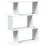 Librería biombo de 3 niveles, blanca, 70 x 24 x 97 cm, madera