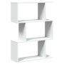 Librería biombo de 3 niveles, blanca, 70 x 24 x 97 cm, madera