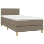 Box spring bed with taupe gray fabric mattress 90x200 cm by vidaXL, Beds and slatted bases - Ref: Foro24-3140669, Price: 302,...