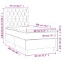 Cama box spring con colchón tela azul 80x200 cm de vidaXL, Camas y somieres - Ref: Foro24-3141975, Precio: 365,01 €, Descuent...