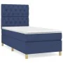 Box spring bed with blue fabric mattress 80x200 cm by vidaXL, Beds and slatted bases - Ref: Foro24-3142535, Price: 349,00 €, ...