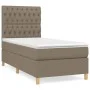 Box spring bed with taupe gray fabric mattress 90x200 cm by vidaXL, Beds and slatted bases - Ref: Foro24-3142549, Price: 387,...