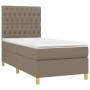 Cama box spring con colchón tela gris taupe 90x200 cm de vidaXL, Camas y somieres - Ref: Foro24-3142549, Precio: 395,78 €, De...