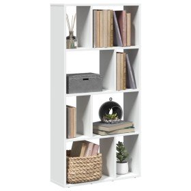 Librería de madera de ingeniería blanca 60x20x120 cm