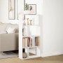Librería de madera de ingeniería blanca 60x20x120 cm