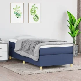 Box spring bed with blue fabric mattress 80x200 cm by vidaXL, Beds and slatted bases - Ref: Foro24-3144480, Price: 283,95 €, ...