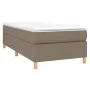 Box spring bed with taupe gray fabric mattress 90x200 cm by vidaXL, Beds and slatted bases - Ref: Foro24-3144494, Price: 310,...
