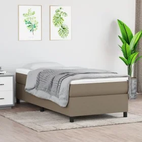 Box spring bed with taupe gray fabric mattress 80x200 cm by vidaXL, Beds and slatted bases - Ref: Foro24-3144379, Price: 299,...