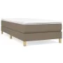 Box spring bed with taupe gray fabric mattress 90x200 cm by vidaXL, Beds and slatted bases - Ref: Foro24-3144147, Price: 273,...