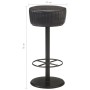 Taburete de cocina de cuero auténtico negro de vidaXL, Taburetes de cocina - Ref: Foro24-321872, Precio: 124,07 €