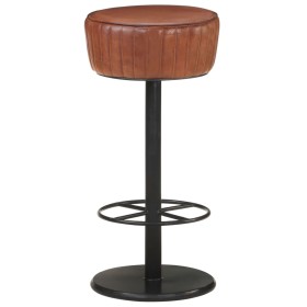 Brown Genuine Leather Kitchen Stool by vidaXL, Kitchen stools - Ref: Foro24-321871, Price: 122,49 €, Discount: %