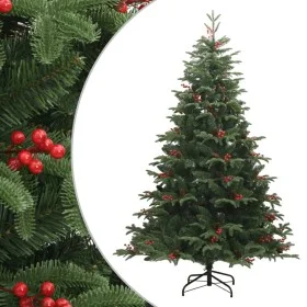 Artificial Christmas tree with pine cones and berries 210 cm by vidaXL, Christmas trees - Ref: Foro24-358377, Price: 136,10 €...