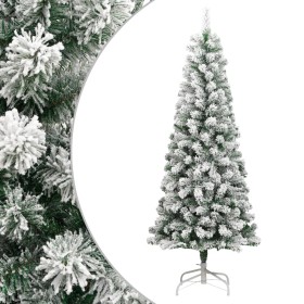 Árbol de Navidad artificial con bisagras y nieve flocada 240 cm