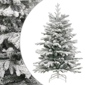 Árbol de Navidad artificial con bisagras y nieve flocada 180 cm