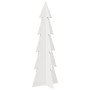 Árbol de Navidad de adorno madera maciza pino blanco 112 cm