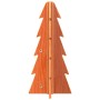 Árbol de Navidad de adorno madera maciza pino marrón cera 49 cm