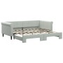 Light gray velvet trundle sofa bed 90x190 cm by vidaXL, Beds and slatted bases - Ref: Foro24-3197784, Price: 251,67 €, Discou...