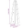Árbol de Navidad de adorno madera maciza pino marrón cera 49 cm
