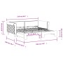 Light gray velvet trundle sofa bed 90x190 cm by vidaXL, Beds and slatted bases - Ref: Foro24-3197784, Price: 251,67 €, Discou...