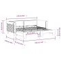 Light gray velvet trundle sofa bed 90x190 cm by vidaXL, Beds and slatted bases - Ref: Foro24-3197784, Price: 251,67 €, Discou...