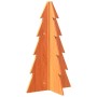 Árbol Navidad de adorno madera maciza pino marrón cera 69,5 cm